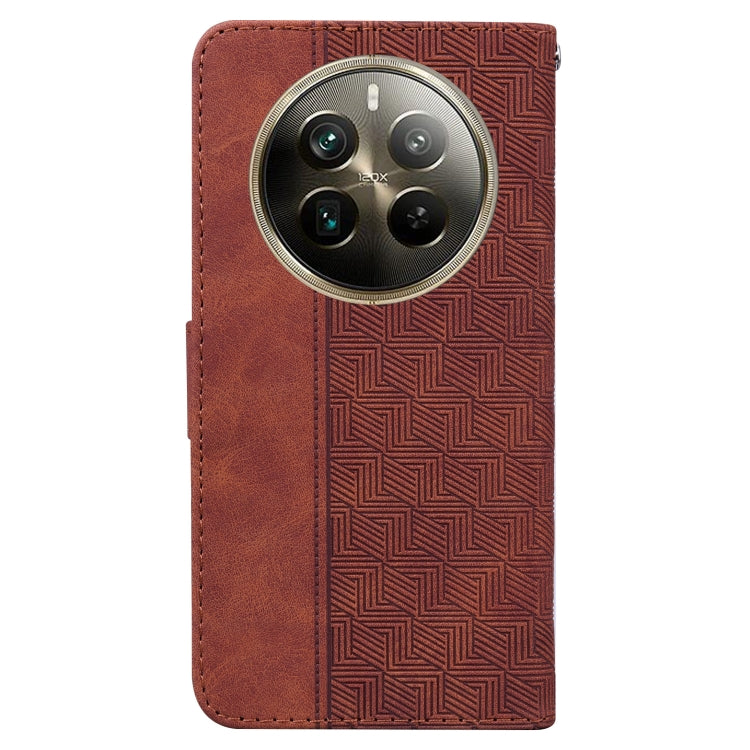 Geometric Embossed Leather Phone Case, For Realme 12 Pro+ Global, For Realme C67 4G Global, For Realme 11 4G Global, For Realme 11 5G/Narzo 60 India Version, For Realme 11 5G Global, For Realme 11 Pro / 11 Pro+ / Narzo 60 Pro, For Realme C53 / Narzo N5...