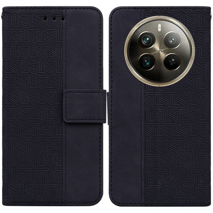 Geometric Embossed Leather Phone Case, For Realme 12 Pro+ Global, For Realme C67 4G Global, For Realme 11 4G Global, For Realme 11 5G/Narzo 60 India Version, For Realme 11 5G Global, For Realme 11 Pro / 11 Pro+ / Narzo 60 Pro, For Realme C53 / Narzo N5...