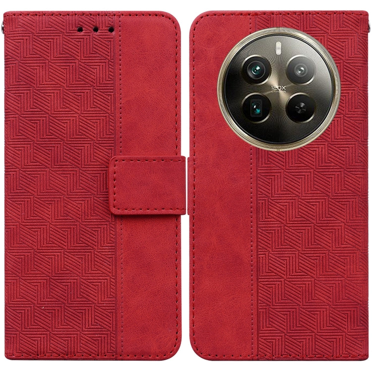 Geometric Embossed Leather Phone Case, For Realme 12 Pro+ Global, For Realme C67 4G Global, For Realme 11 4G Global, For Realme 11 5G/Narzo 60 India Version, For Realme 11 5G Global, For Realme 11 Pro / 11 Pro+ / Narzo 60 Pro, For Realme C53 / Narzo N5...