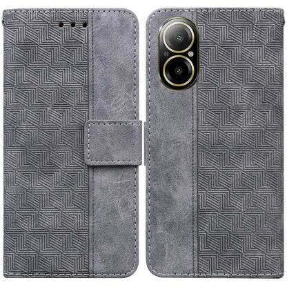 Geometric Embossed Leather Phone Case, For Realme 12 Pro+ Global, For Realme C67 4G Global, For Realme 11 4G Global, For Realme 11 5G/Narzo 60 India Version, For Realme 11 5G Global, For Realme 11 Pro / 11 Pro+ / Narzo 60 Pro, For Realme C53 / Narzo N5...