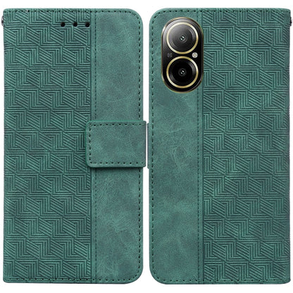 Geometric Embossed Leather Phone Case, For Realme 12 Pro+ Global, For Realme C67 4G Global, For Realme 11 4G Global, For Realme 11 5G/Narzo 60 India Version, For Realme 11 5G Global, For Realme 11 Pro / 11 Pro+ / Narzo 60 Pro, For Realme C53 / Narzo N5...