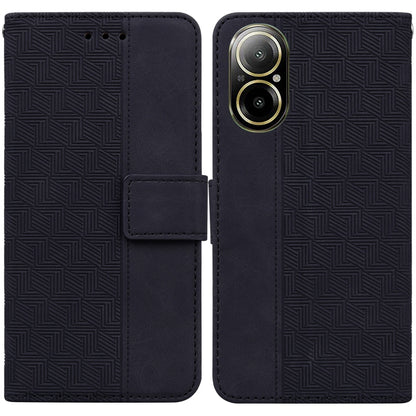 Geometric Embossed Leather Phone Case, For Realme 12 Pro+ Global, For Realme C67 4G Global, For Realme 11 4G Global, For Realme 11 5G/Narzo 60 India Version, For Realme 11 5G Global, For Realme 11 Pro / 11 Pro+ / Narzo 60 Pro, For Realme C53 / Narzo N5...