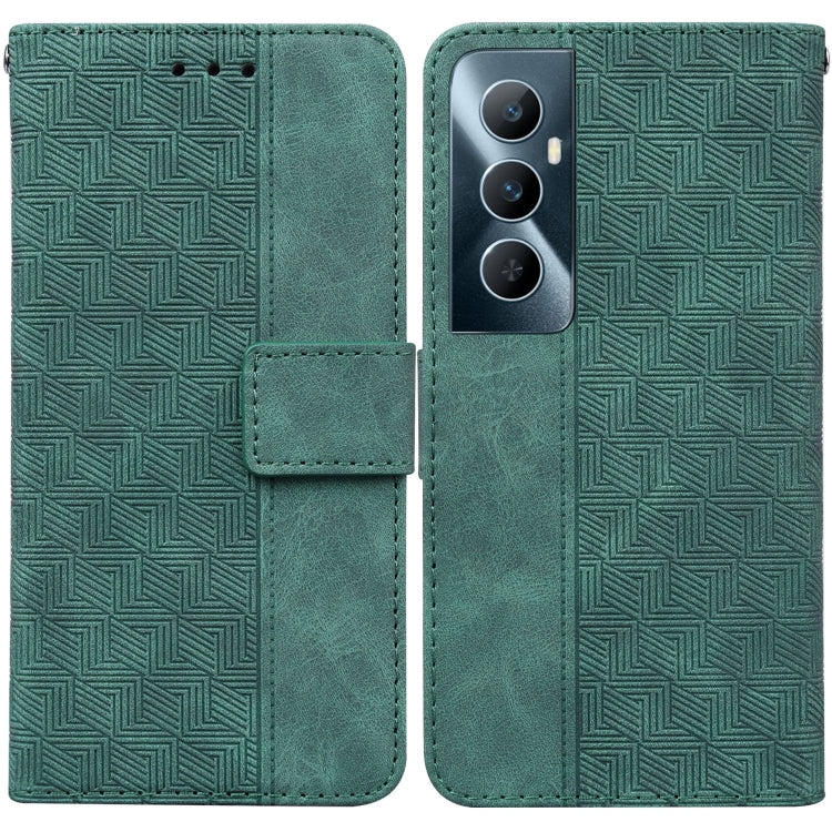 Geometric Embossed Leather Phone Case, For Realme 12 Pro+ Global, For Realme C67 4G Global, For Realme 11 4G Global, For Realme 11 5G/Narzo 60 India Version, For Realme 11 5G Global, For Realme 11 Pro / 11 Pro+ / Narzo 60 Pro, For Realme C53 / Narzo N5...