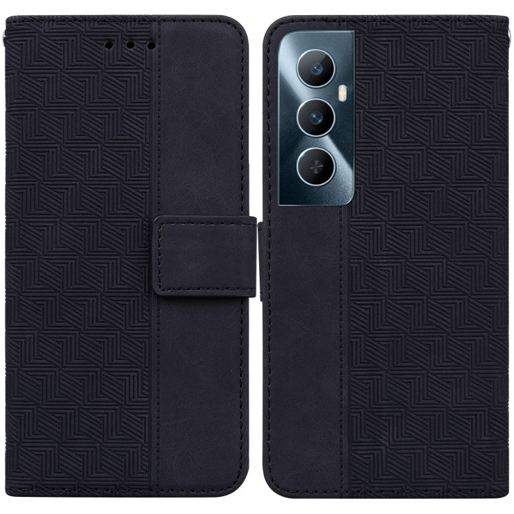 Geometric Embossed Leather Phone Case, For Realme 12 Pro+ Global, For Realme C67 4G Global, For Realme 11 4G Global, For Realme 11 5G/Narzo 60 India Version, For Realme 11 5G Global, For Realme 11 Pro / 11 Pro+ / Narzo 60 Pro, For Realme C53 / Narzo N5...