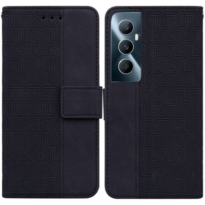 Geometric Embossed Leather Phone Case, For Realme 12 Pro+ Global, For Realme C67 4G Global, For Realme 11 4G Global, For Realme 11 5G/Narzo 60 India Version, For Realme 11 5G Global, For Realme 11 Pro / 11 Pro+ / Narzo 60 Pro, For Realme C53 / Narzo N5...