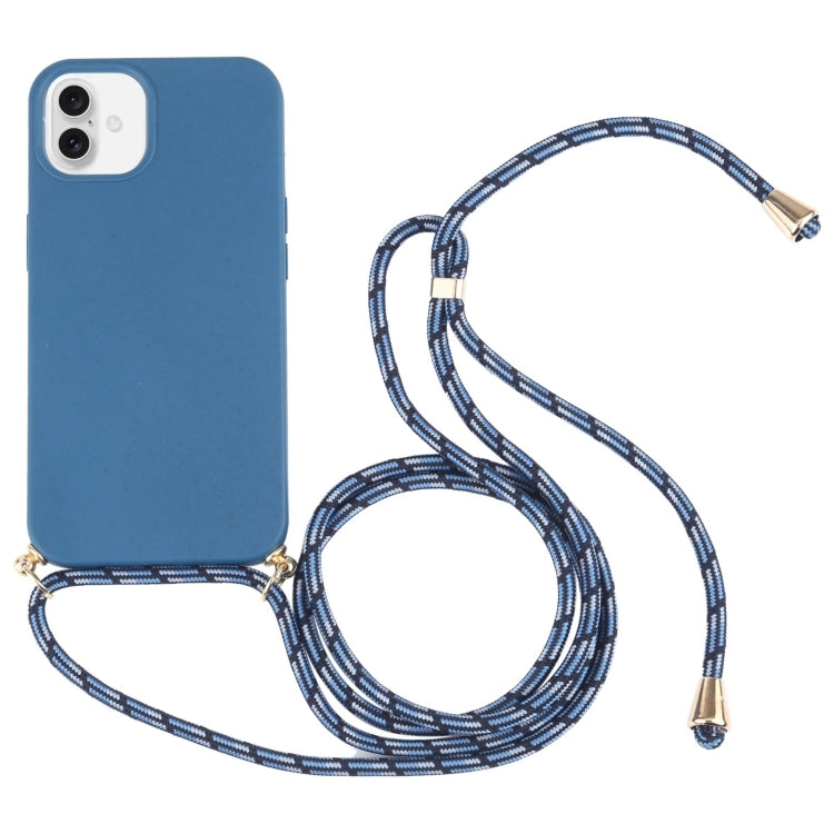 Wheat Straw TPU Shockproof Phone Case with Neck Lanyard, For iPhone 16 Pro Max, For iPhone 16 Pro, For iPhone 16 Plus, For iPhone 16, For iPhone 15 Pro Max, For iPhone 15 Pro, For iPhone 15 Plus, For iPhone 15