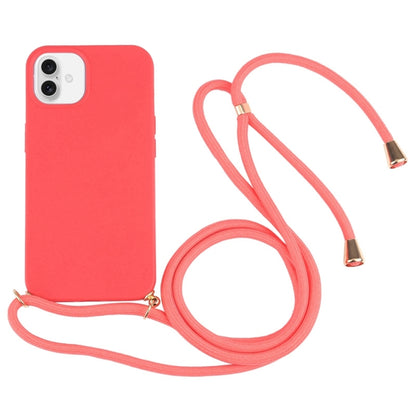 Wheat Straw TPU Shockproof Phone Case with Neck Lanyard, For iPhone 16 Pro Max, For iPhone 16 Pro, For iPhone 16 Plus, For iPhone 16, For iPhone 15 Pro Max, For iPhone 15 Pro, For iPhone 15 Plus, For iPhone 15