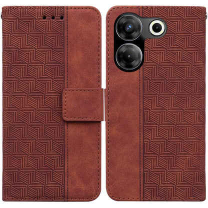 Geometric Embossed Leather Phone Case, For Tecno Pova 5 Pro, For Tecno Pova Neo 3, For Tecno Camon 20 Premier 5G, For Tecno Camon 20 Pro 4G / 20