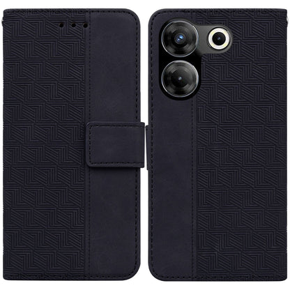 Geometric Embossed Leather Phone Case, For Tecno Pova 5 Pro, For Tecno Pova Neo 3, For Tecno Camon 20 Premier 5G, For Tecno Camon 20 Pro 4G / 20