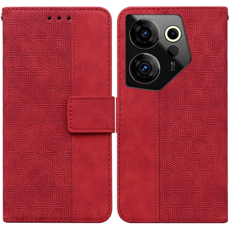 Geometric Embossed Leather Phone Case, For Tecno Pova 5 Pro, For Tecno Pova Neo 3, For Tecno Camon 20 Premier 5G, For Tecno Camon 20 Pro 4G / 20