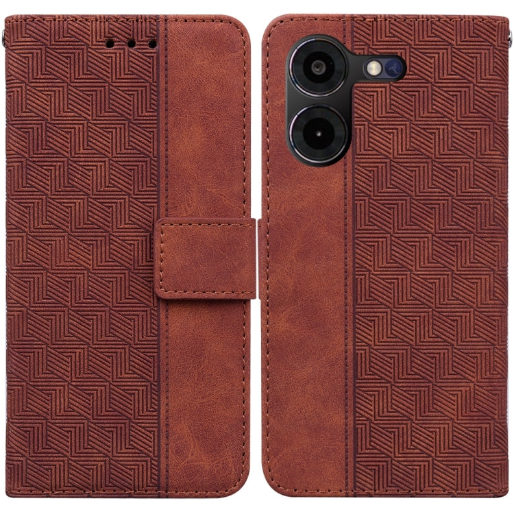 Geometric Embossed Leather Phone Case, For Tecno Pova 5 Pro, For Tecno Pova Neo 3, For Tecno Camon 20 Premier 5G, For Tecno Camon 20 Pro 4G / 20