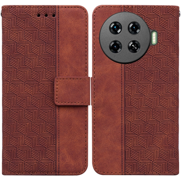 Geometric Embossed Leather Phone Case, For Tecno Pop 10 / Spark Go 2 4G, For Tecno Camon 40 Pro 4G, For Tecno Camon 40, For Tecno Pop 9 5G / Spark 30C 5G, For Tecno Camon 30S / Camon 30S Pro, For Tecno Spark 30 Pro, For Tecno Spark 30 4G               ...