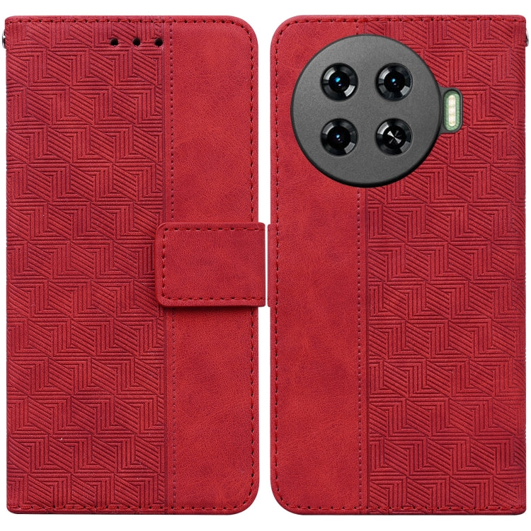 Geometric Embossed Leather Phone Case, For Tecno Pop 10 / Spark Go 2 4G, For Tecno Camon 40 Pro 4G, For Tecno Camon 40, For Tecno Pop 9 5G / Spark 30C 5G, For Tecno Camon 30S / Camon 30S Pro, For Tecno Spark 30 Pro, For Tecno Spark 30 4G               ...