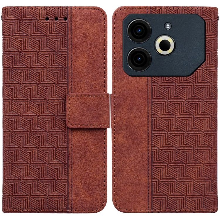 Geometric Embossed Leather Phone Case, For Tecno Pop 10 / Spark Go 2 4G, For Tecno Camon 40 Pro 4G, For Tecno Camon 40, For Tecno Pop 9 5G / Spark 30C 5G, For Tecno Camon 30S / Camon 30S Pro, For Tecno Spark 30 Pro, For Tecno Spark 30 4G               ...