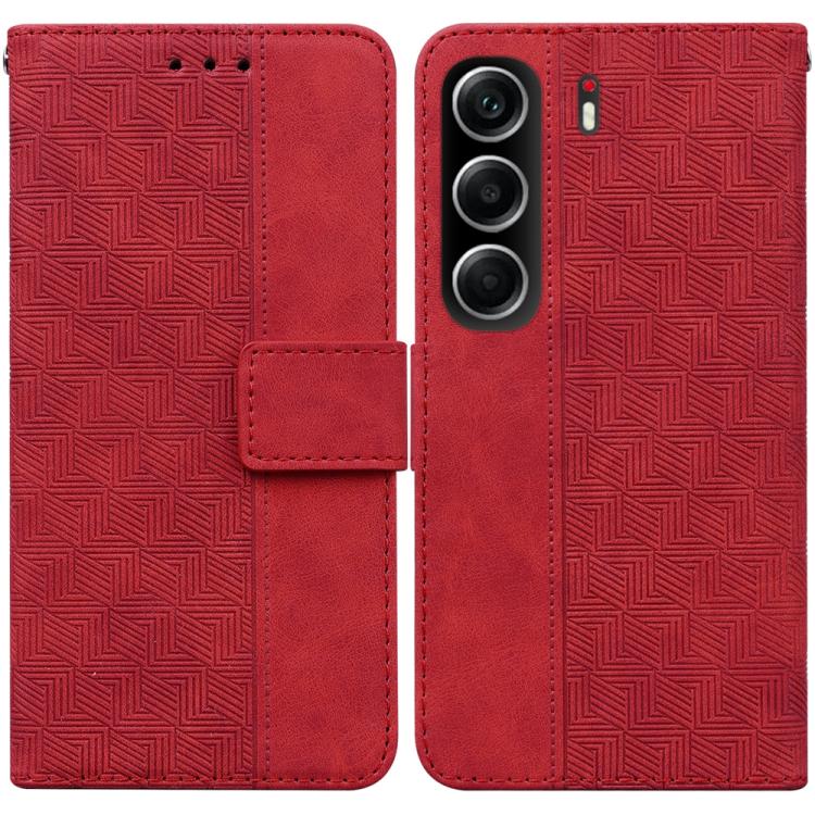 Geometric Embossed Leather Phone Case, For Tecno Pop 10 / Spark Go 2 4G, For Tecno Camon 40 Pro 4G, For Tecno Camon 40, For Tecno Pop 9 5G / Spark 30C 5G, For Tecno Camon 30S / Camon 30S Pro, For Tecno Spark 30 Pro, For Tecno Spark 30 4G               ...