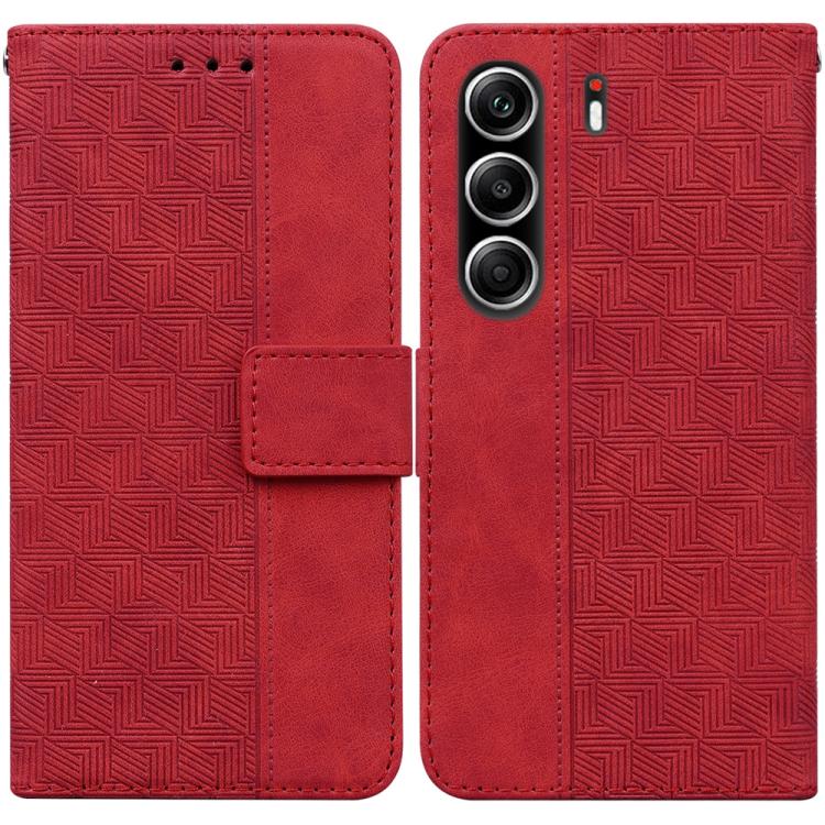 Geometric Embossed Leather Phone Case, For Tecno Pop 10 / Spark Go 2 4G, For Tecno Camon 40 Pro 4G, For Tecno Camon 40, For Tecno Pop 9 5G / Spark 30C 5G, For Tecno Camon 30S / Camon 30S Pro, For Tecno Spark 30 Pro, For Tecno Spark 30 4G               ...