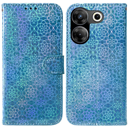 Colorful Magnetic Buckle Leather Phone Case, For Tecno Pova Neo 3, For Tecno Camon 20 Pro 4G / 20