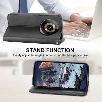 Cubic Grid Calf Texture Magnetic Leather Phone Case, For Realme 11 Pro