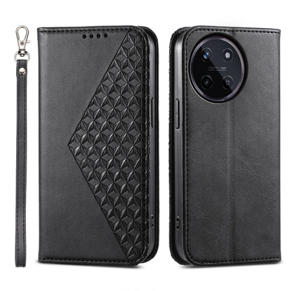 Cubic Grid Calf Texture Magnetic Leather Phone Case, For Realme C100 4G, For Realme 16 5G, For Realme C85 5G / Realme 15x 5G, For Realme C85 Pro 4G, For Realme 14 Pro+, For Realme 14 Pro, For Realme C75 / Realme 14x, For Realme 13+                     ...