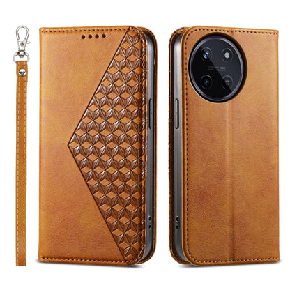 Cubic Grid Calf Texture Magnetic Leather Phone Case, For Realme C100 4G, For Realme 16 5G, For Realme C85 5G / Realme 15x 5G, For Realme C85 Pro 4G, For Realme 14 Pro+, For Realme 14 Pro, For Realme C75 / Realme 14x, For Realme 13+                     ...