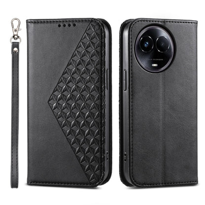 Cubic Grid Calf Texture Magnetic Leather Phone Case, For Realme C100 4G, For Realme 16 5G, For Realme C85 5G / Realme 15x 5G, For Realme C85 Pro 4G, For Realme 14 Pro+, For Realme 14 Pro, For Realme C75 / Realme 14x, For Realme 13+                     ...