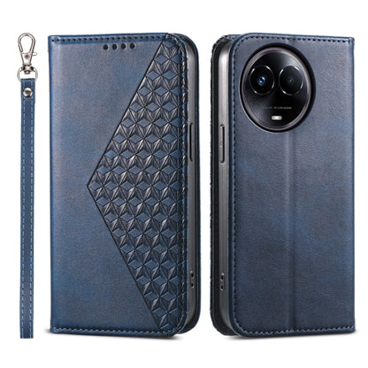 Cubic Grid Calf Texture Magnetic Leather Phone Case, For Realme C100 4G, For Realme 16 5G, For Realme C85 5G / Realme 15x 5G, For Realme C85 Pro 4G, For Realme 14 Pro+, For Realme 14 Pro, For Realme C75 / Realme 14x, For Realme 13+                     ...