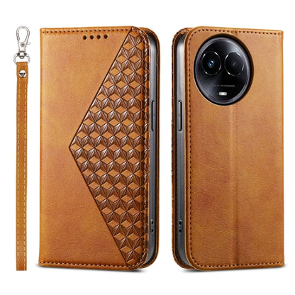 Cubic Grid Calf Texture Magnetic Leather Phone Case, For Realme C100 4G, For Realme 16 5G, For Realme C85 5G / Realme 15x 5G, For Realme C85 Pro 4G, For Realme 14 Pro+, For Realme 14 Pro, For Realme C75 / Realme 14x, For Realme 13+                     ...
