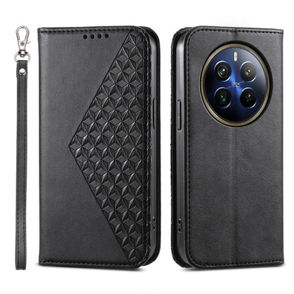 Cubic Grid Calf Texture Magnetic Leather Phone Case, For Realme C100 4G, For Realme 16 5G, For Realme C85 5G / Realme 15x 5G, For Realme C85 Pro 4G, For Realme 14 Pro+, For Realme 14 Pro, For Realme C75 / Realme 14x, For Realme 13+                     ...