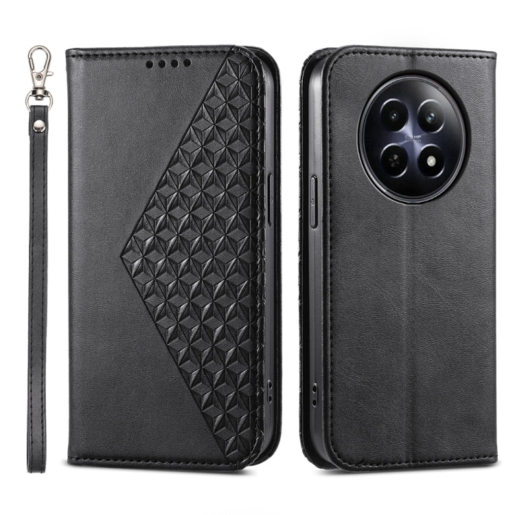 Cubic Grid Calf Texture Magnetic Leather Phone Case, For Realme C100 4G, For Realme 16 5G, For Realme C85 5G / Realme 15x 5G, For Realme C85 Pro 4G, For Realme 14 Pro+, For Realme 14 Pro, For Realme C75 / Realme 14x, For Realme 13+                     ...