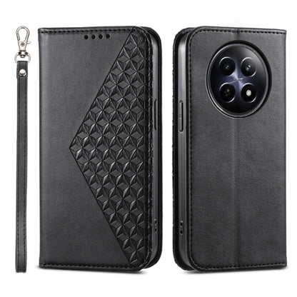 Cubic Grid Calf Texture Magnetic Leather Phone Case, For Realme C100 4G, For Realme 16 5G, For Realme C85 5G / Realme 15x 5G, For Realme C85 Pro 4G, For Realme 14 Pro+, For Realme 14 Pro, For Realme C75 / Realme 14x, For Realme 13+                     ...