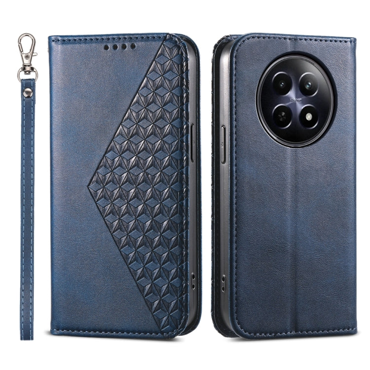 Cubic Grid Calf Texture Magnetic Leather Phone Case, For Realme C100 4G, For Realme 16 5G, For Realme C85 5G / Realme 15x 5G, For Realme C85 Pro 4G, For Realme 14 Pro+, For Realme 14 Pro, For Realme C75 / Realme 14x, For Realme 13+                     ...