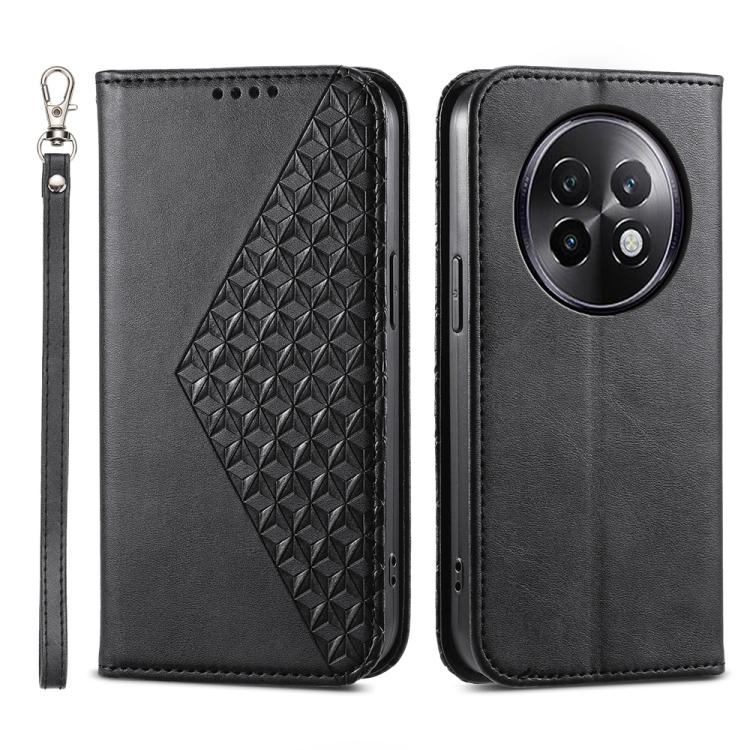 Cubic Grid Calf Texture Magnetic Leather Phone Case, For Realme C100 4G, For Realme 16 5G, For Realme C85 5G / Realme 15x 5G, For Realme C85 Pro 4G, For Realme 14 Pro+, For Realme 14 Pro, For Realme C75 / Realme 14x, For Realme 13+                     ...