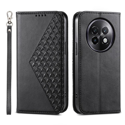 Cubic Grid Calf Texture Magnetic Leather Phone Case, For Realme C100 4G, For Realme 16 5G, For Realme C85 5G / Realme 15x 5G, For Realme C85 Pro 4G, For Realme 14 Pro+, For Realme 14 Pro, For Realme C75 / Realme 14x, For Realme 13+                     ...
