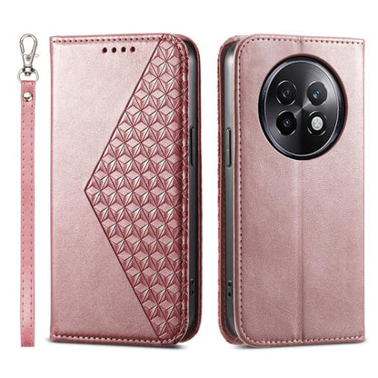 Cubic Grid Calf Texture Magnetic Leather Phone Case, For Realme C100 4G, For Realme 16 5G, For Realme C85 5G / Realme 15x 5G, For Realme C85 Pro 4G, For Realme 14 Pro+, For Realme 14 Pro, For Realme C75 / Realme 14x, For Realme 13+                     ...