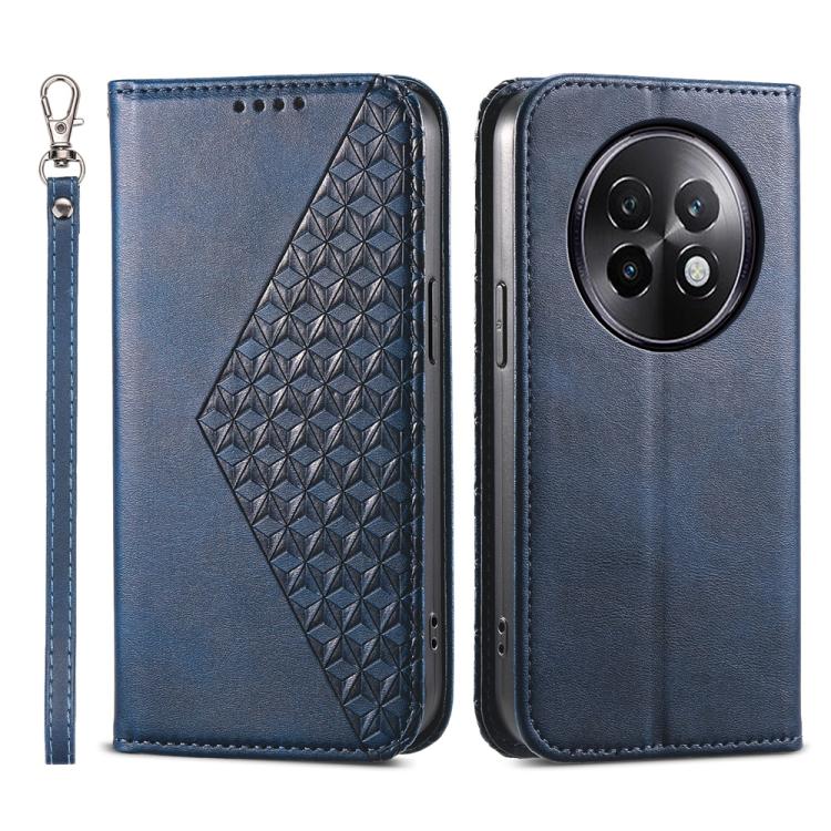 Cubic Grid Calf Texture Magnetic Leather Phone Case, For Realme C100 4G, For Realme 16 5G, For Realme C85 5G / Realme 15x 5G, For Realme C85 Pro 4G, For Realme 14 Pro+, For Realme 14 Pro, For Realme C75 / Realme 14x, For Realme 13+                     ...