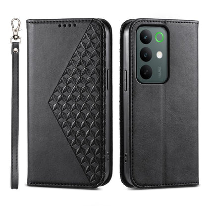 Cubic Grid Calf Texture Magnetic Leather Phone Case, For Realme C100 4G, For Realme 16 5G, For Realme C85 5G / Realme 15x 5G, For Realme C85 Pro 4G, For Realme 14 Pro+, For Realme 14 Pro, For Realme C75 / Realme 14x, For Realme 13+                     ...