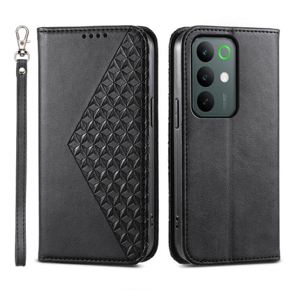 Cubic Grid Calf Texture Magnetic Leather Phone Case, For Realme C100 4G, For Realme 16 5G, For Realme C85 5G / Realme 15x 5G, For Realme C85 Pro 4G, For Realme 14 Pro+, For Realme 14 Pro, For Realme C75 / Realme 14x, For Realme 13+                     ...