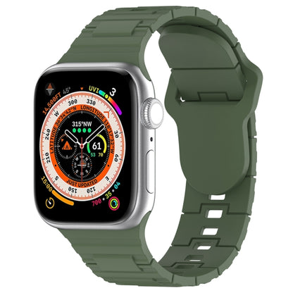 Square Buckle Armor Style Silicone Watch Band, For Apple Watch 3 42mm, For Apple Watch 2 42mm, For Apple Watch 2 38mm, For Apple Watch 42mm, For Apple Watch 38mm, For Apple Watch Ultra 2 49mm