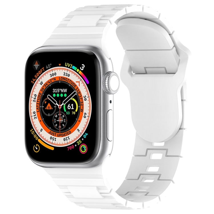 Square Buckle Armor Style Silicone Watch Band, For Apple Watch 3 42mm, For Apple Watch 2 42mm, For Apple Watch 2 38mm, For Apple Watch 42mm, For Apple Watch 38mm, For Apple Watch Ultra 2 49mm