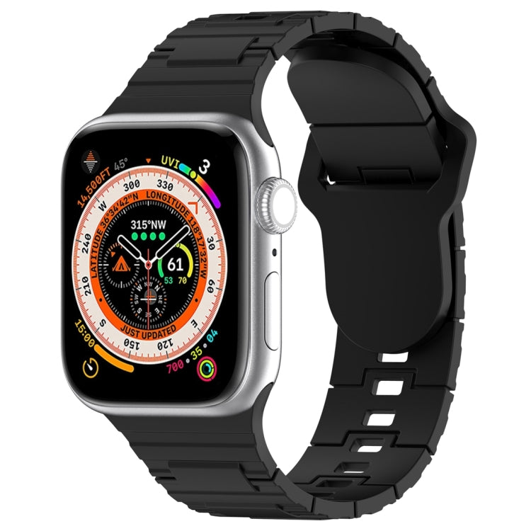 Square Buckle Armor Style Silicone Watch Band, For Apple Watch 3 42mm, For Apple Watch 2 42mm, For Apple Watch 2 38mm, For Apple Watch 42mm, For Apple Watch 38mm, For Apple Watch Ultra 2 49mm