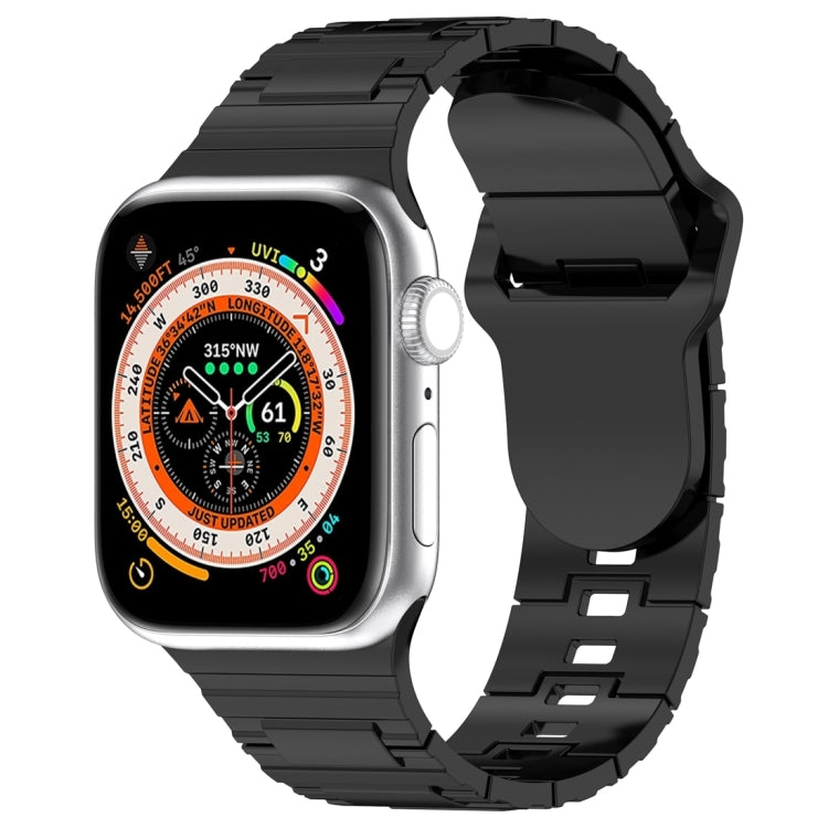 Square Buckle Armor Style Silicone Watch Band, For Apple Watch 9 45mm, For Apple Watch 9 41mm