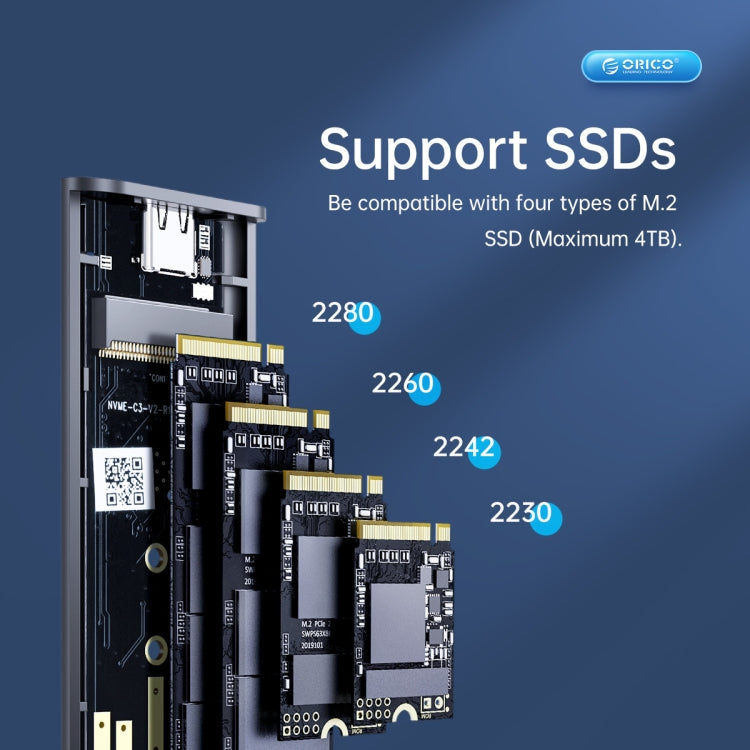 ORICO AM2C3-2N Dual-bay M.2 NVME + NVME SSD Enclosure, AM2C3-2N