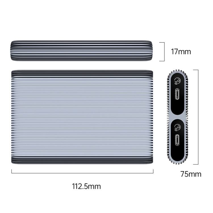 ORICO AM2C3-2N Dual-bay M.2 NVME + NVME SSD Enclosure, AM2C3-2N