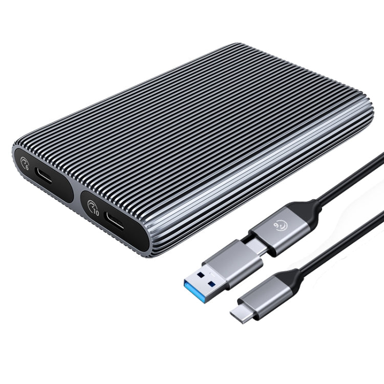 ORICO AM2C3-2SN Dual-bay M.2 NVME + SATA SSD Enclosure, AM2C3-2SN