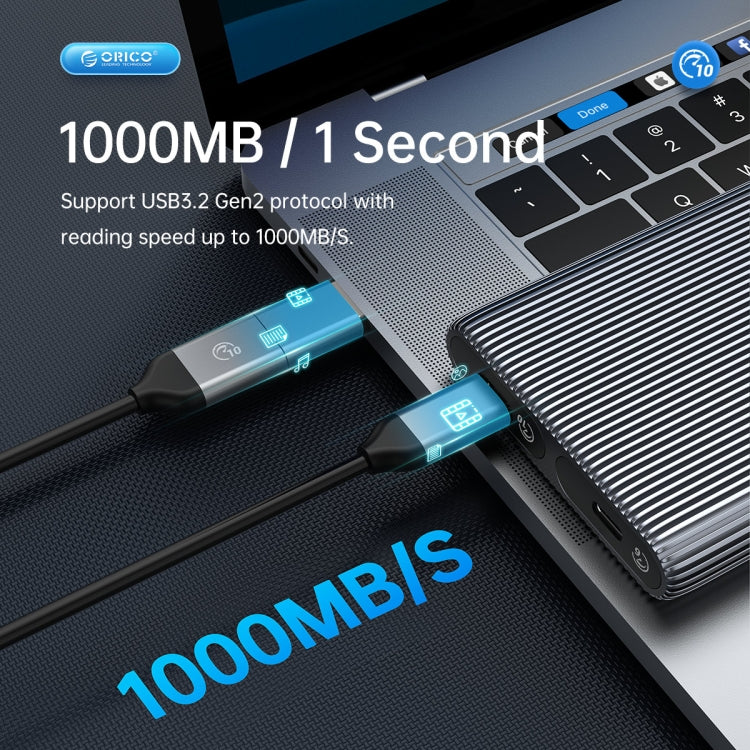 ORICO AM2C3-2SN Dual-bay M.2 NVME + SATA SSD Enclosure, AM2C3-2SN