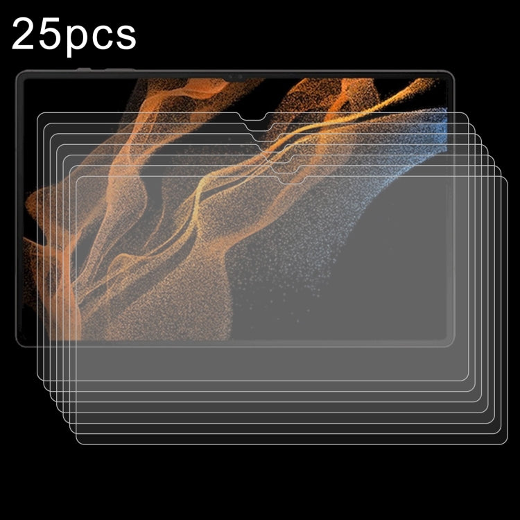 25pcs 9H 0.3mm Explosion-proof Tempered Glass Film, For Galaxy Tab S12+ 12.4 inch, For Galaxy Tab S12 Ultra 14.6 inch, For Samsung Galaxy Tab S11 Ultra 14.6, For Samsung Galaxy Tab S10 FE+ 13.1, For Samsung Galaxy Tab S10 Ultra 14.6                    ...