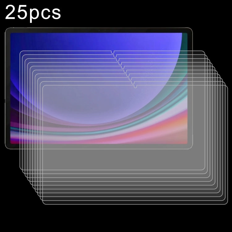 25pcs 9H 0.3mm Explosion-proof Tempered Glass Film, For Galaxy Tab S12+ 12.4 inch, For Galaxy Tab S12 Ultra 14.6 inch, For Samsung Galaxy Tab S11 Ultra 14.6, For Samsung Galaxy Tab S10 FE+ 13.1, For Samsung Galaxy Tab S10 Ultra 14.6                    ...