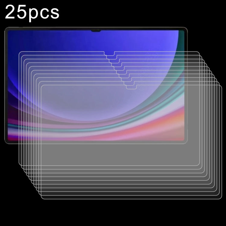 25pcs 9H 0.3mm Explosion-proof Tempered Glass Film, For Galaxy Tab S12+ 12.4 inch, For Galaxy Tab S12 Ultra 14.6 inch, For Samsung Galaxy Tab S11 Ultra 14.6, For Samsung Galaxy Tab S10 FE+ 13.1, For Samsung Galaxy Tab S10 Ultra 14.6                    ...