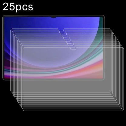 25pcs 9H 0.3mm Explosion-proof Tempered Glass Film, For Galaxy Tab S12+ 12.4 inch, For Galaxy Tab S12 Ultra 14.6 inch, For Samsung Galaxy Tab S11 Ultra 14.6, For Samsung Galaxy Tab S10 FE+ 13.1, For Samsung Galaxy Tab S10 Ultra 14.6                    ...