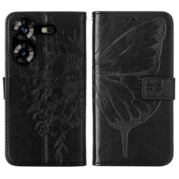 Embossed Butterfly Leather Phone Case, For Tecno Pova 5 4G / LH7N, For Tecno Spark 10 5G / K18, For Tecno Spark 10C / K15Q, For Tecno Spark 10 4G / K15K, For Tecno Spark 10 Pro / Ki7
